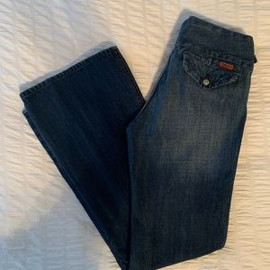 7 for all mankind wide leg jeans- 29